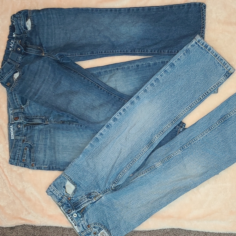 Boys size 7 blue jeans
